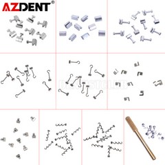 AZDENT Ortho Dental Crimpable Hooks 10pcs/pack Short/Long/Stop/Left/Right/Cross