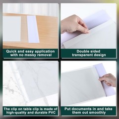 Saypacck 50 Pack Clip on Window Form Holder Buyers Guide Hangers Clear