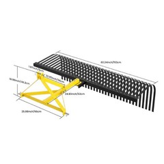 Heavy Duty 60″ Landscape Rake for Category 1 Compact Tractors 3-Point Hitch