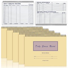 Saypacck 5 Pcs Daily Service Record Book 8.5 x 11 x 11 inches, Yellow
