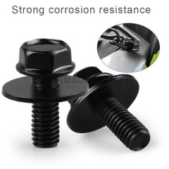 Car Body Bolts Screw Fastener Fender M6-1.0x 16mm Long-10mm Hex-17mm Washer NEW