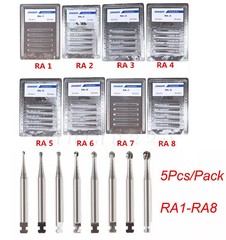 5-100 8 Types Dental Round Carbide Bur for Slow Speed Latch Type RA 1# – 8# Burs