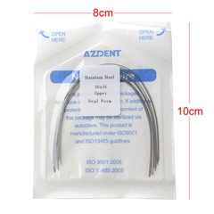 AZDENT Dental Orthodontic Rectangular Stainles Steel Arch Wire Ovoid/Nature Form
