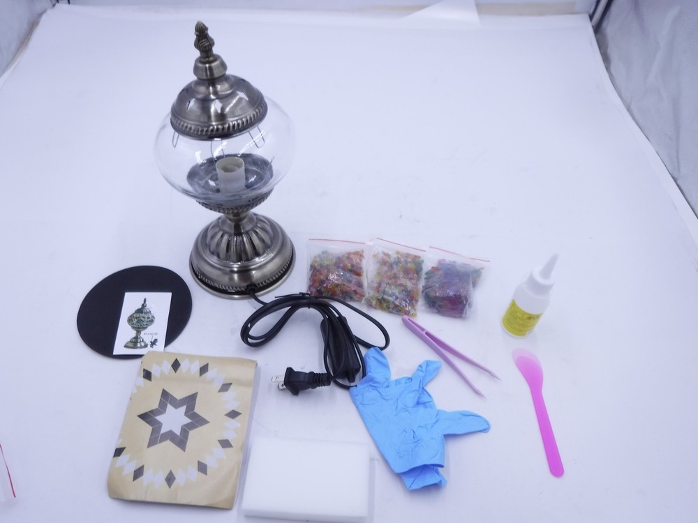 DIY Turkish Mosaic Lamp Kit Stained Glass Multicolor