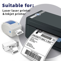 500 4″x6″ Fanfold Direct Thermal Shipping Labels for Zebra and Rollo Printers