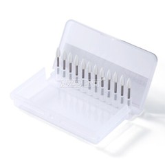 12pc/Set Dental White Polishing Stones Flame shape FG burs Arkansas Stone Points