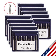 100pcs Dental Carbide Burs Tungsten Steel Bur FG # 330 Pear High Speed Midwest