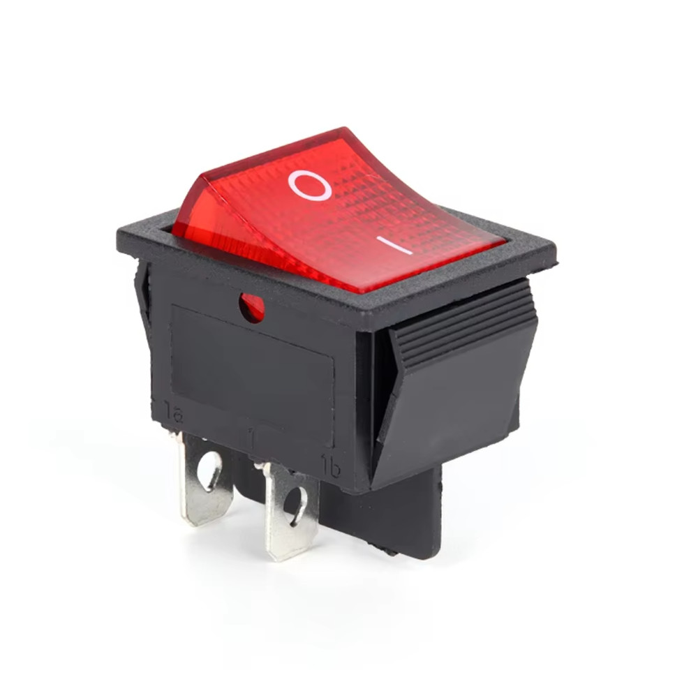 2x On Off Red Light Rocker Switch 250V AC 16 AMP 125V 20A DPST 4 lug legs