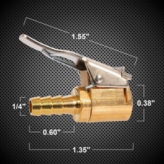 Toolwiz Lock on Air Chuck Inflate Locking with 0.25 inches, 1/4 inch-2 Pack