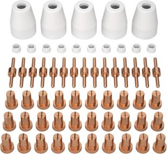 60 Pcs Plasma Cutting Consumables Fit Cut40 50 with Plasma Cutter Torch PT31 LG4