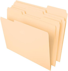File Folders, Letter Size, 8-1/2″ X 11″, Classic Manila, 1/3-Cut Tabs in Left, R