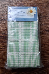 Pavilion Collection 4 Green Fabric Napkins India Cotton NIB