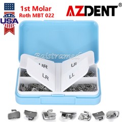 Tubos bucales de ortodoncia dental 1er molar Bondable Roth MBT 022 monobloque