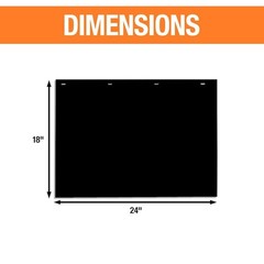 Buyers Products Rc18ppbpkgd Mudflaps, 18 In X 24 In, Polymer, Black, 1 Pr