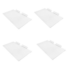 4 Pc Slatwall 12» x 6» Flat Styrene Clear Shoe Shelf Acrylic Display Fixture