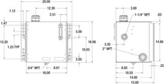 Buyers Products SMR15S 15 Gallon Side Mount Steel Reservoir