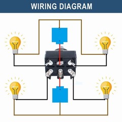 Momentary 6Pin Toggle Switch 30A 12VDC/ 20A 120VAC ON/Off/ON 3 Positions Elec…