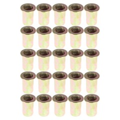 100 Pcs M6 Metric Carbon Steel Rivet Nut Flat Head Threaded Insert Nutsert US
