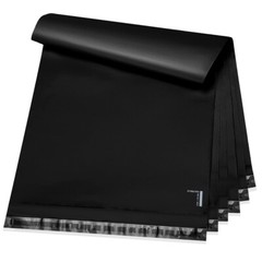 100 12×15.5 Poly Mailer Self Sealing Shipping Mailers Bags Black POLYSELLS