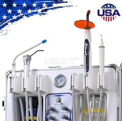 Dental Portable Delivery Air Compressor Unit +Ultrasonic Scaler +Curing Light 4H