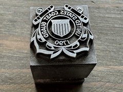 Antique All Metal Letterpress PRINTING BLOCK – United States Coast Guard Seal