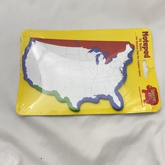 USA United States Of America Map Shape Vintage Notepad Shapes Etc 50 Sheets