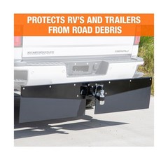 Buyers Products 8597220 No Drill, 20 in Hitch Mounted Mud Flaps, Anti-Rattle …