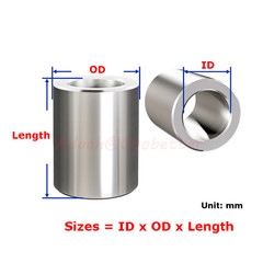 Bearing Steel Sleeve Bushing ID 40/45/50/55mm Wear-Resistant Standoff Spacers
