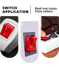 5 Pcs AC110V/120V Rocker Switch Red Light 3 Pin LED SPST ON-Off USA SHIPPING